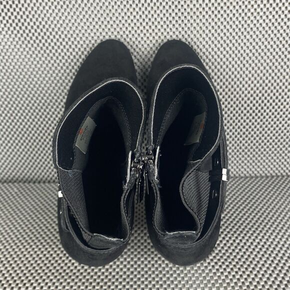 Blondo Liberata Wedge Boots Womens Size 10.5 M Black Leather Zipper Ankle Boots - Picture 6 of 10